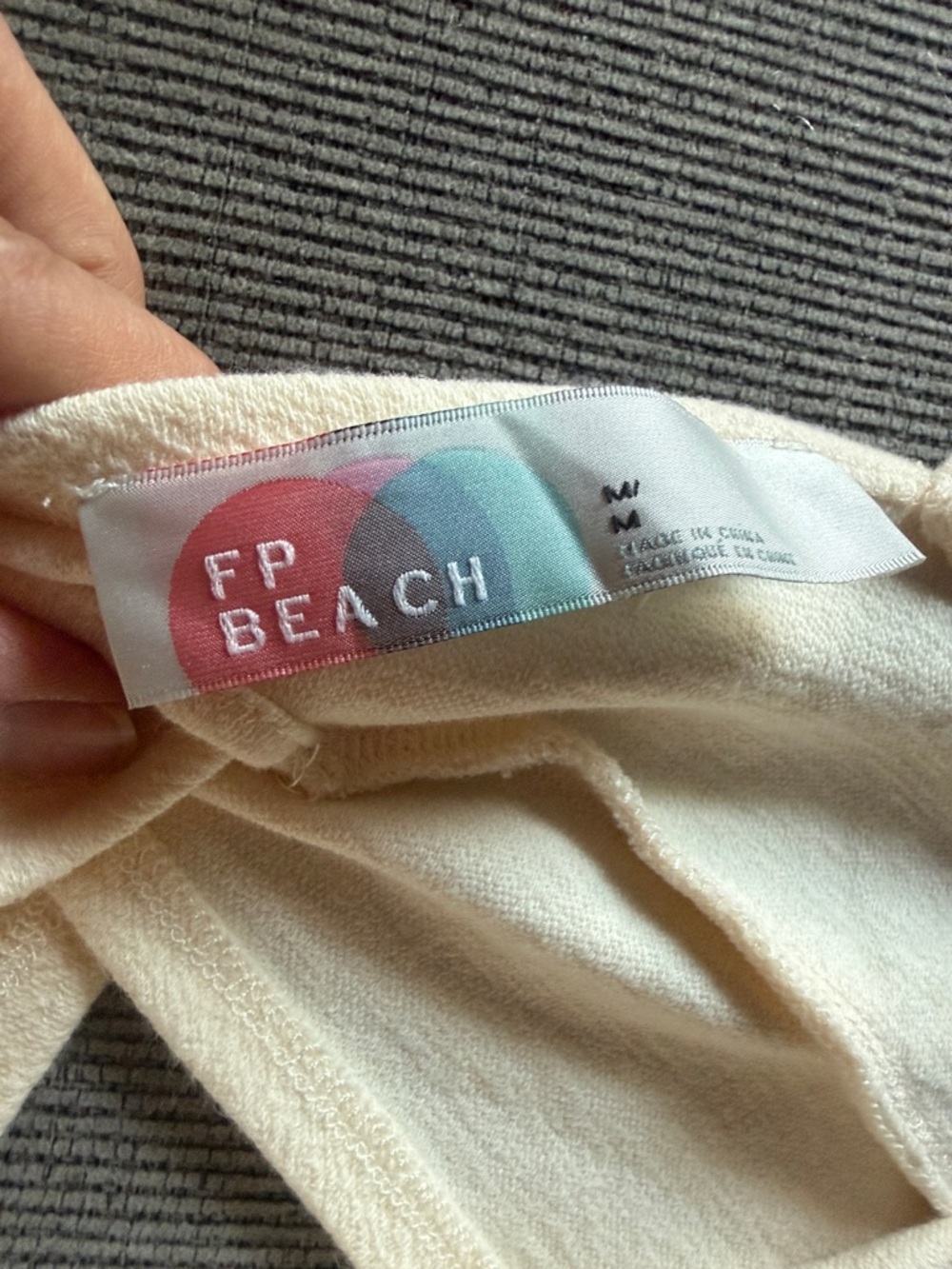 Free People Beach Cream Twist Front Crop Top - Picture 3 of 3